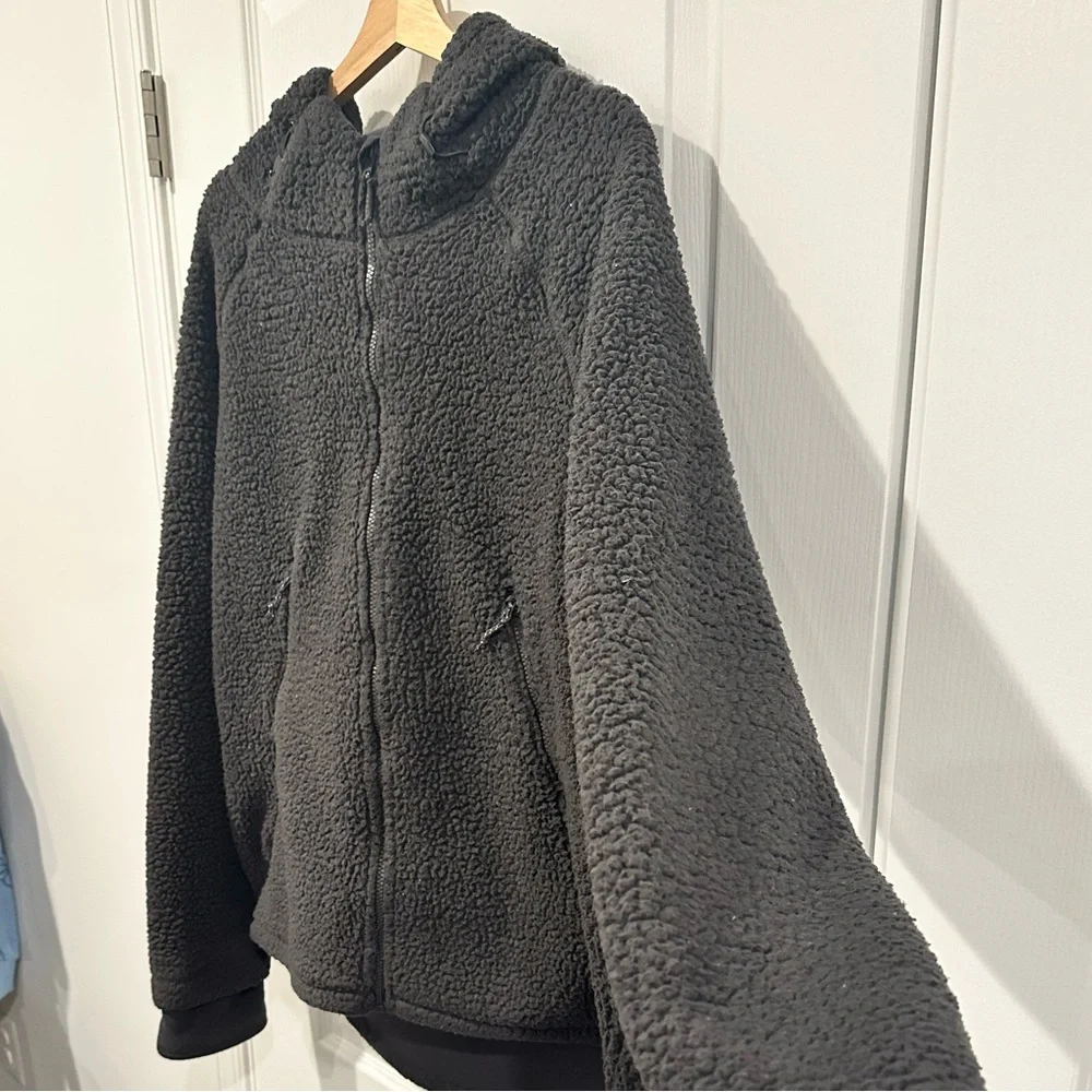 C9 Champion Men's Sherpa Lined Fleece Hooded Jacket - Charcoal Grey, Large